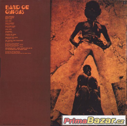 JIMI  Hendrix  ‎– Band Of Gypsys 1970 1press – fotografie 2