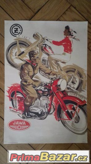 plakát motorky JAWA a CZ – fotografie 1