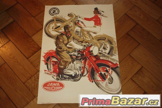 plakát motorky JAWA a CZ – fotografie 2