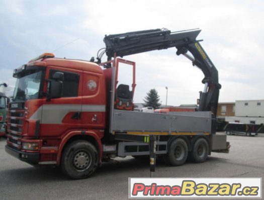 Scania R144 6X4, V8, ruka Palfinger 54000B – fotografie 1