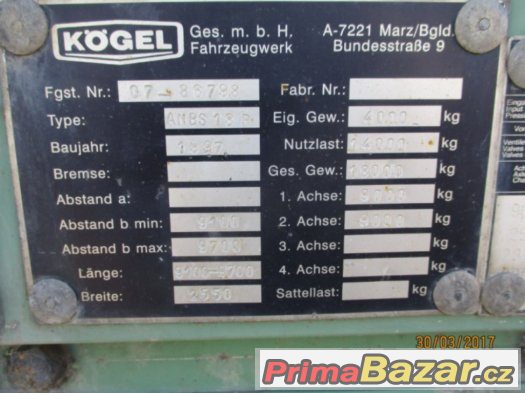 Kögel ANBS18 , přívěs na stavebniny – fotografie 5
