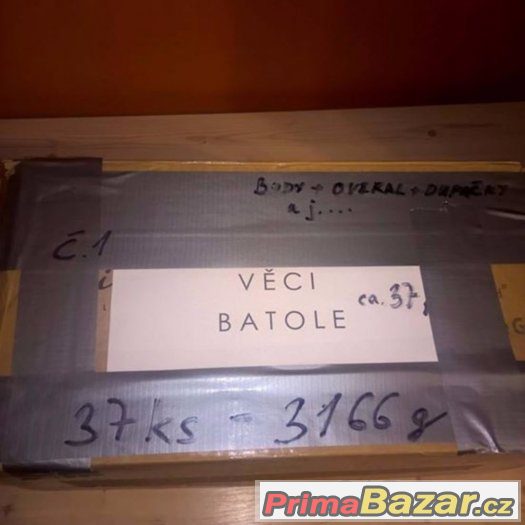 Věci Batole Krabice č.1 - 37ks Oblečení Miminko  NOVÁ CENA – fotografie 1