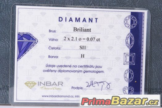 ZLATÉ NÁUŠNICE S DIAMANTEM – fotografie 3