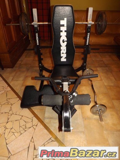Posilovací lavice+čínka na bench+čínka na biceps+závaží – fotografie 5