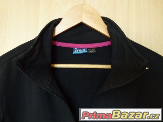 DÁMSKÁ SPORTOVNÍ ČERNÁ MIKINA NA ZIP zn. CRIVIT NOVÁ – fotografie 3