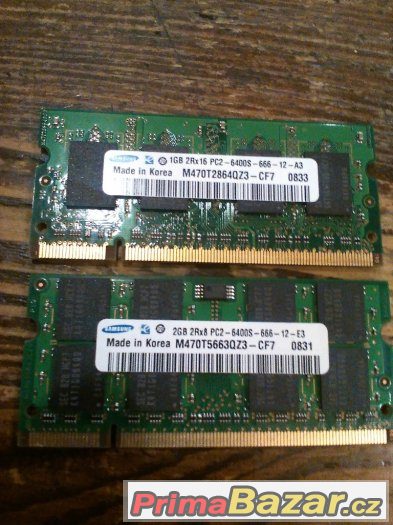 Samsung ddr2  2GB + 1GB 6400S 666-12-A3 – fotografie 1