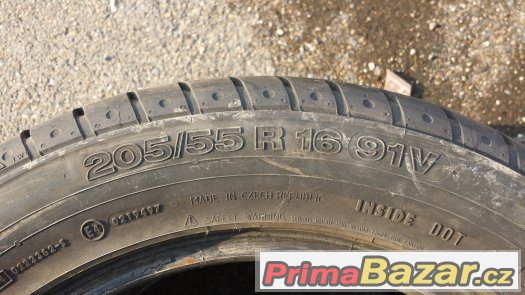 3 ks letní pneu 205/55 R16 Continental SportContact 2 – fotografie 4