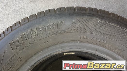 4 ks letní pneu 155/80 R13 Kleber Viaxer cca 8mm – fotografie 3