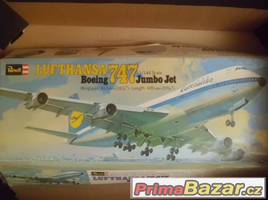 Velký Model letadla Lufthansa Boeing 747  jumbo jet - Revell – fotografie 1