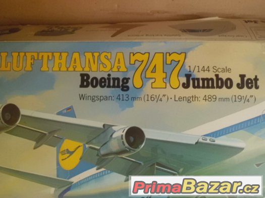 Velký Model letadla Lufthansa Boeing 747  jumbo jet - Revell – fotografie 2