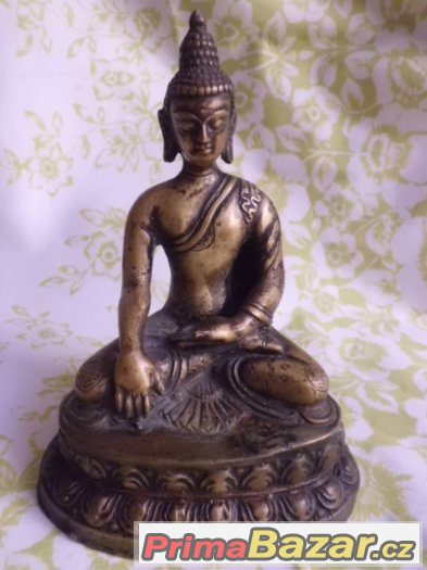 UNIKÁT - Starožitný galerijní bronzový - Gautama BUDDHA – fotografie 1