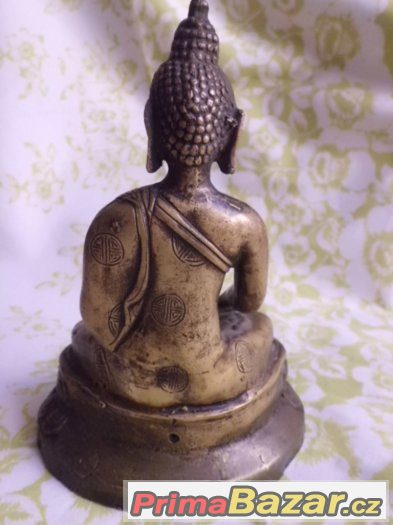 UNIKÁT - Starožitný galerijní bronzový - Gautama BUDDHA – fotografie 5