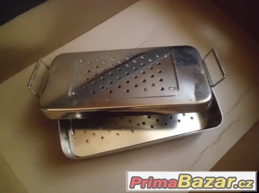 Stará mosazná chromovaná lékařská nádoba na nástroje – fotografie 4