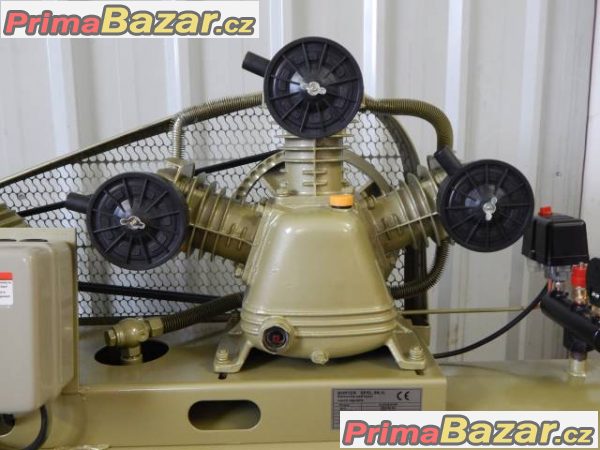 Vzduchový třípíst kompresor 3 kW-200l,11bar-nový – fotografie 2