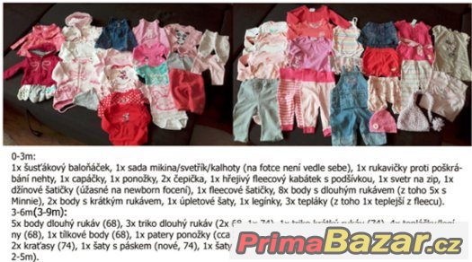 Značková sada/set/balík/mix holka 0-9m, 50ks – fotografie 1