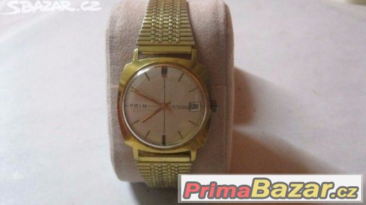 Starozitne hodinky Prim 17jewels top stav datum plne funkcn – fotografie 1