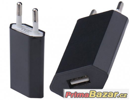 Univerzální USB síťový nabíjecí adaptér - černý – fotografie 2