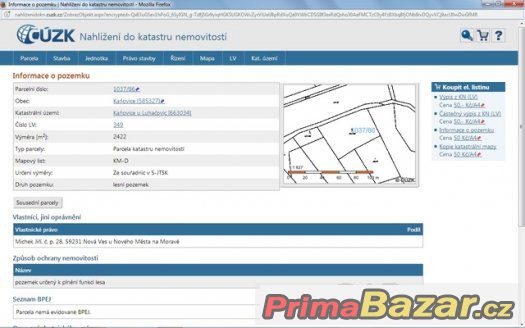 Prodej lesa k.ú Kańovice, 2422m² -, ev.č. 186 – fotografie 3