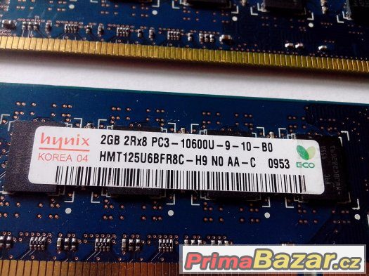 2x2Gb ddr3 Hynix PC3-10600 (DDR3-1333) – fotografie 2