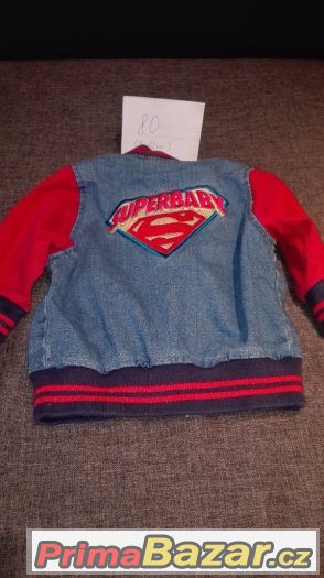 Džínová bunda Superman chlapec vel. 80 – fotografie 2