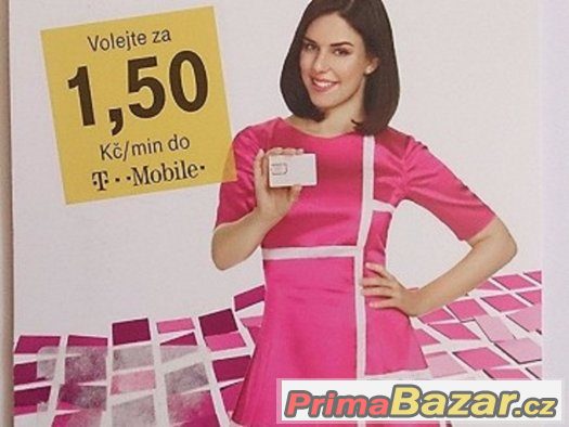 Sim Tmobile kredit 10Kč, 100ks – fotografie 1