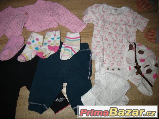Set oblečení holčička 68 74 letní zdarma body kr. rukáv – fotografie 3
