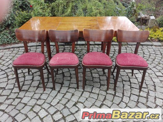 Jídelní sestava / židle  / stůl / Thonet / art deco / retro – fotografie 2