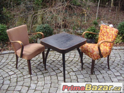 Křesla Thonet / stolek pavouk UP / retro / halabala – fotografie 1