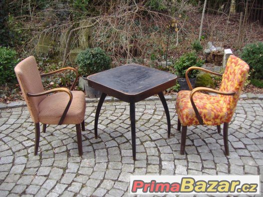 Křesla Thonet / stolek pavouk UP / retro / halabala – fotografie 2