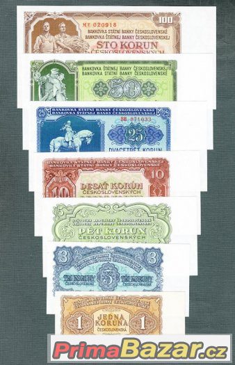 Staré bankovky KOMPLET sestava 1953 UNC – fotografie 1