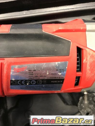 Příklepová vrtačka Milwaukee PD2E 24 R 1020W – fotografie 3