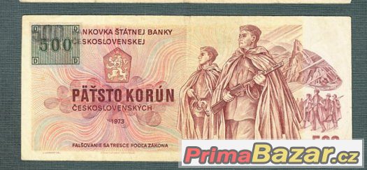 Staré bankovky - 500 kčs 1973 KOLEK – fotografie 1