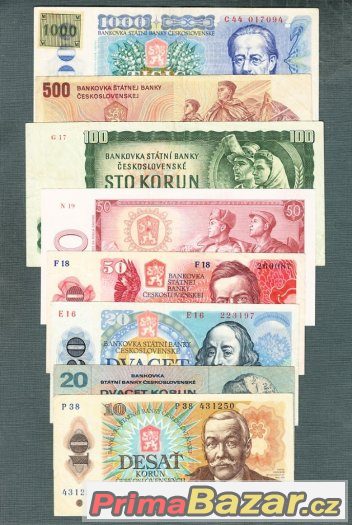 Staré bankovky - sestava 1961-1988 - 8 kusů – fotografie 1