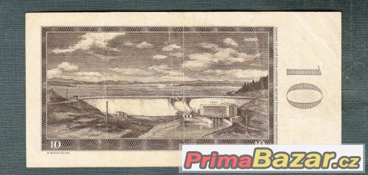 Staré bankovky - 10 kčs 1960 VZÁCNÁ serie F – fotografie 2