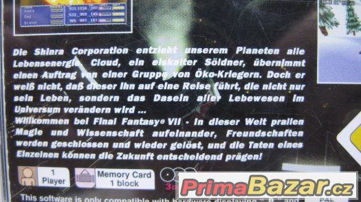 PSX Hra Final Fantasy VII 7,NĚMECKÁ VERZE-kompletní – fotografie 5