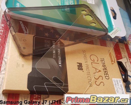 Samsung J7 (J710-2016) tvrzené Sklo + Pouzdro silikon TPU – fotografie 1