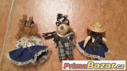 3 malé porcelánové panenky - starožitné – fotografie 2