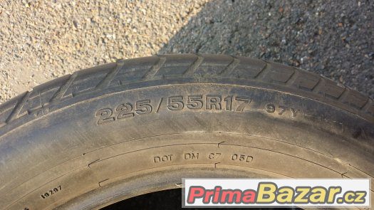 2 ks letní pneu 225/55 R17 Dunlop SP Sport 2020 cca 4-5mm – fotografie 4