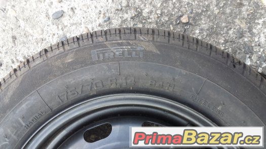 Plech. kolo 5,5Jx14, 5x100, díra 54, PIRELLI P4000 Toyota – fotografie 3