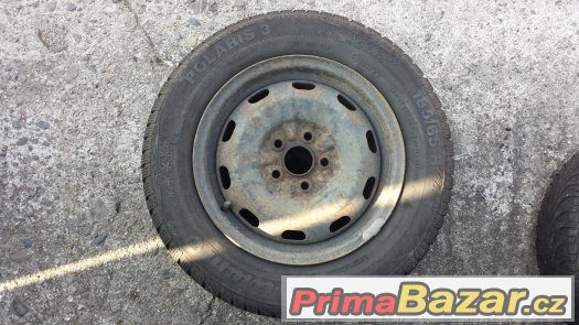 2ks plech. kol 5,5x14, 5x100, pneu Barum Polaris 185/65x14 – fotografie 3