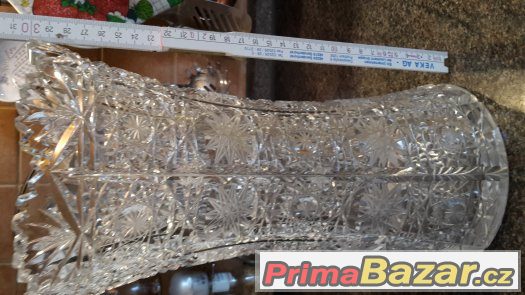 KRÁSNÁ BROUŠENÁ VÁZA v.30cm počátek 20.století – fotografie 4