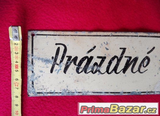 Stará cedule "Prázdné lahve" – fotografie 3