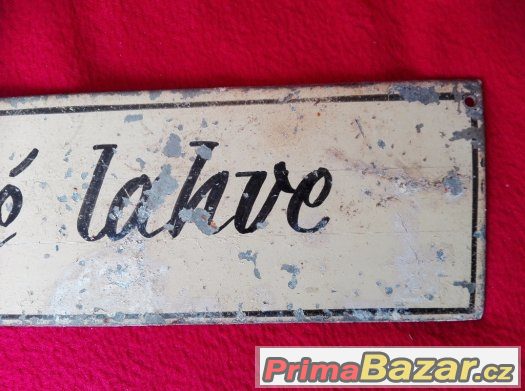 Stará cedule "Prázdné lahve" – fotografie 4