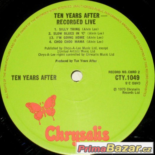 Ten Years After - Recorded Live (2xLP, Album) – fotografie 5