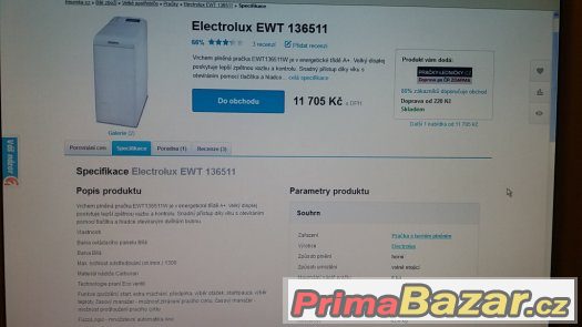 pračka ELECTROLUX typ EWT 136511 W , je na 6 kg prádla – fotografie 4