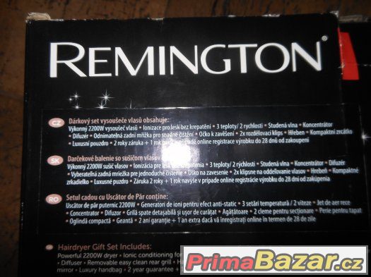Fén ionizační-Remington-dárkové balení s kabelkou,nové – fotografie 5