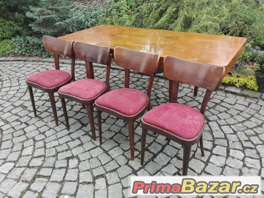 Jídelní sestava / židle / stůl / Thonet / art deco / retro – fotografie 2