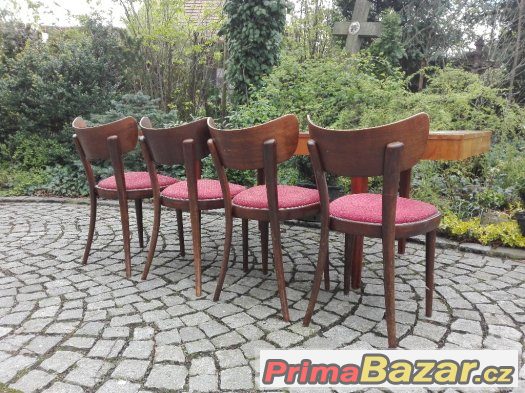 Jídelní sestava / židle / stůl / Thonet / art deco / retro – fotografie 3