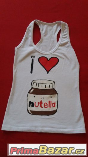 Tílko velikosti S s potiskem I love Nutella – fotografie 1