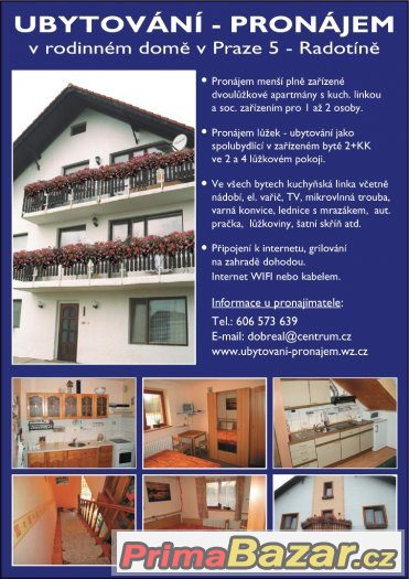 Ubytování, pronájem v rod.domě P.5 Radotín – fotografie 1